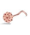 Flower Shaped Silver Nose Stud NSKB-1254